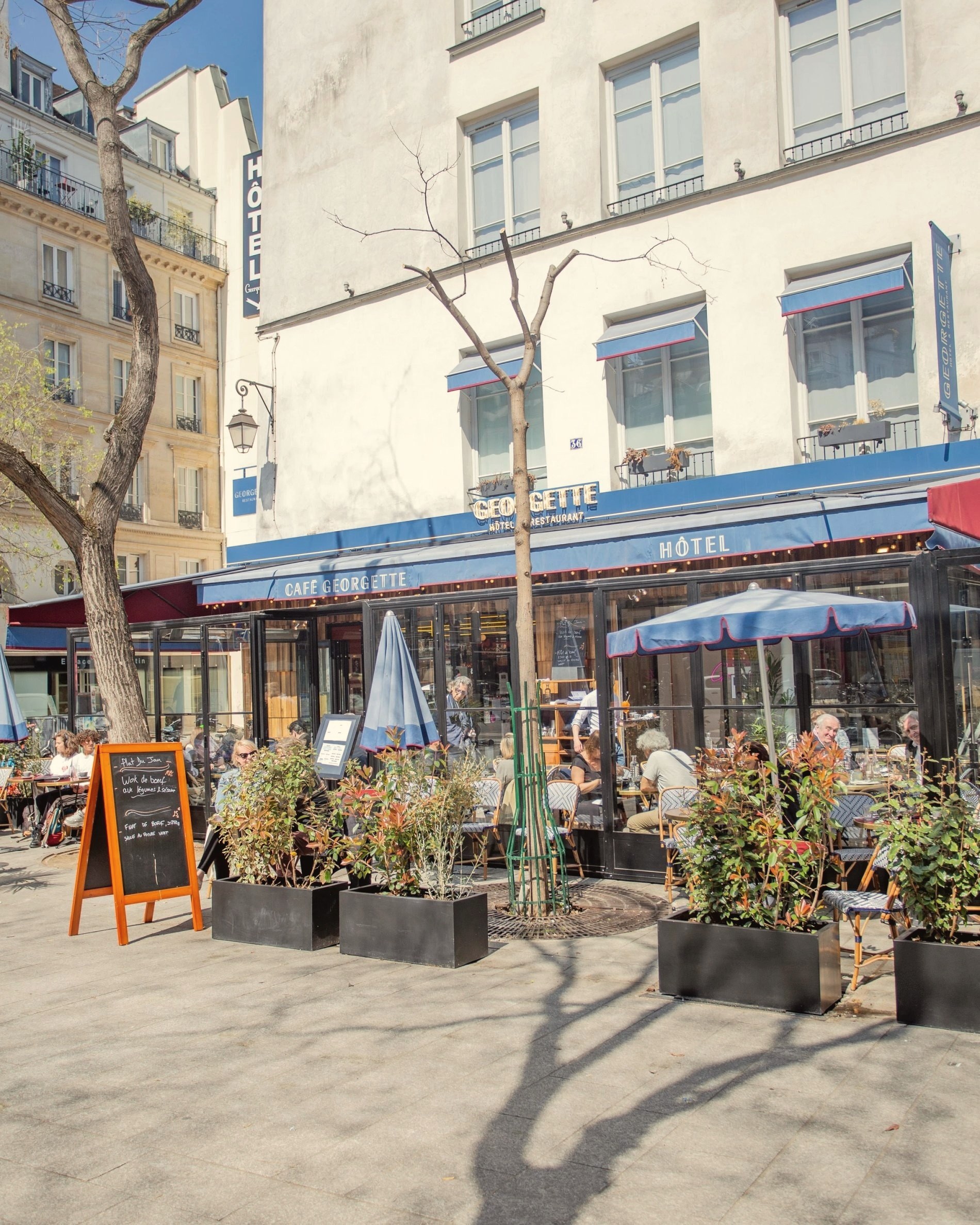 El café de Georgette, en la calle